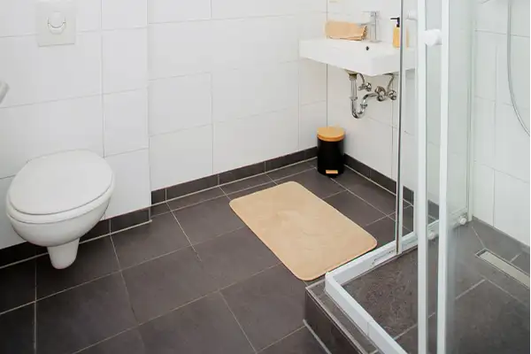 Badezimmer mit Dusche und WC